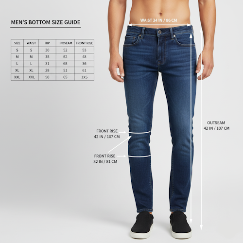 Men Bottoms Size Chart