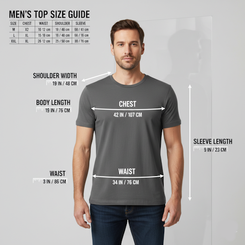 Men Tops Size Chart