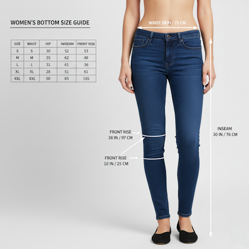 Women Bottoms Size Chart